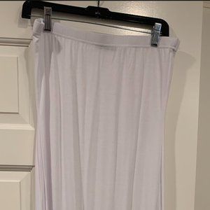 White cotton maxi skirt